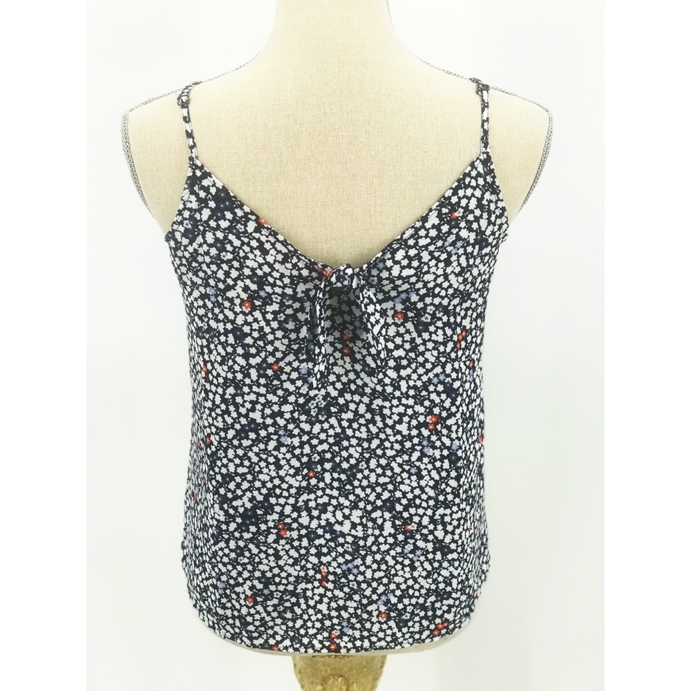 Loft Tank Top Multicolor Floral Tie In Front Or Back #A11